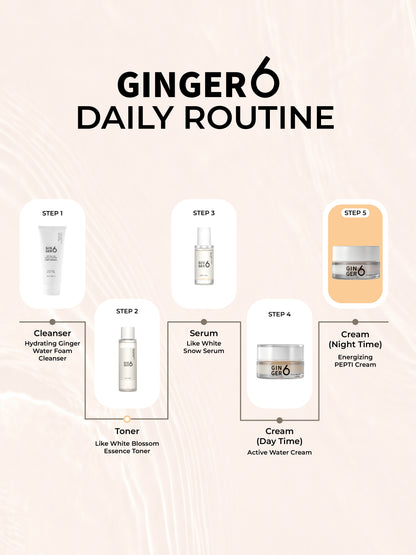 Ginger6 Energizing PEPTI Night Cream 50ml