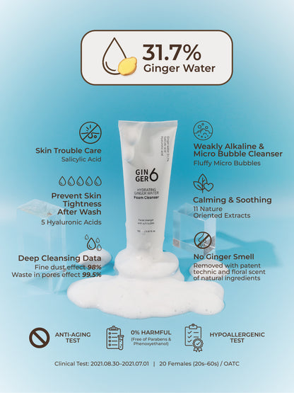 Ginger6 Hydrating Foam cleanser 150ml