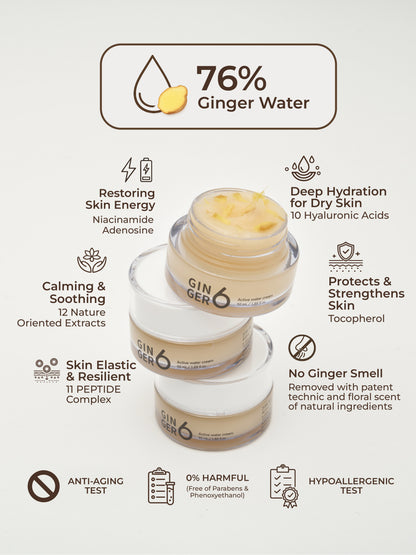 Ginger6 Active Water Cream 50ml